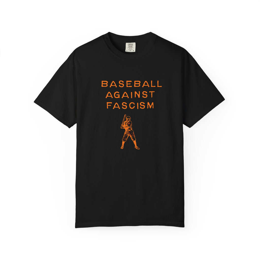 Baseball Against Fascism, Big Apple Night, Unisex Garment-Dyed T-shirt