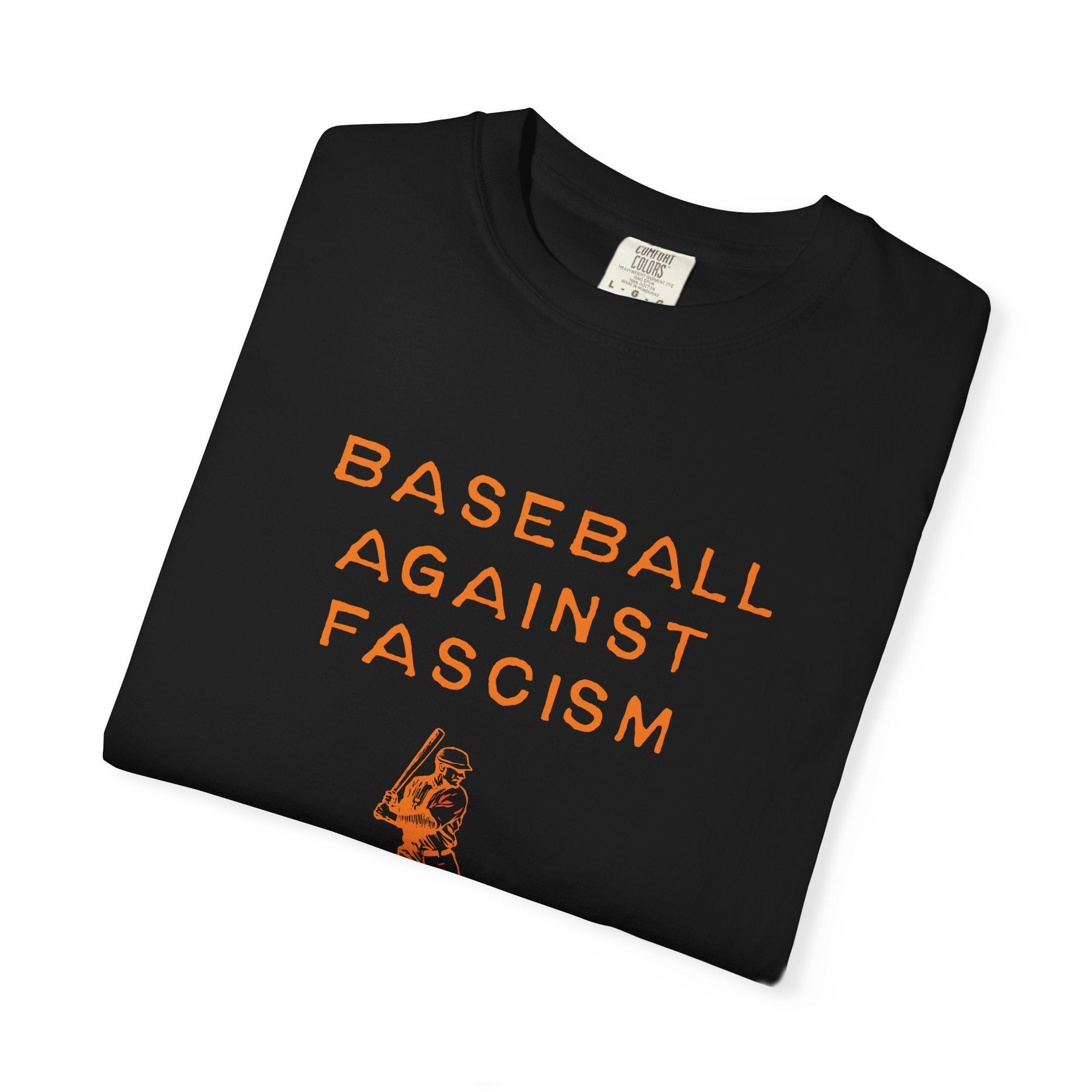 Baseball Against Fascism, Big Apple Night, Unisex Garment-Dyed T-shirt