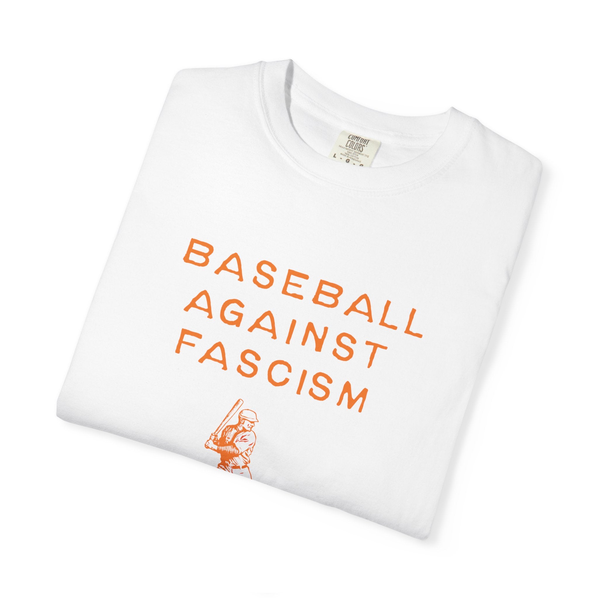 Baseball Against Fascism, Big Apple Night, Unisex Garment-Dyed T-shirt
