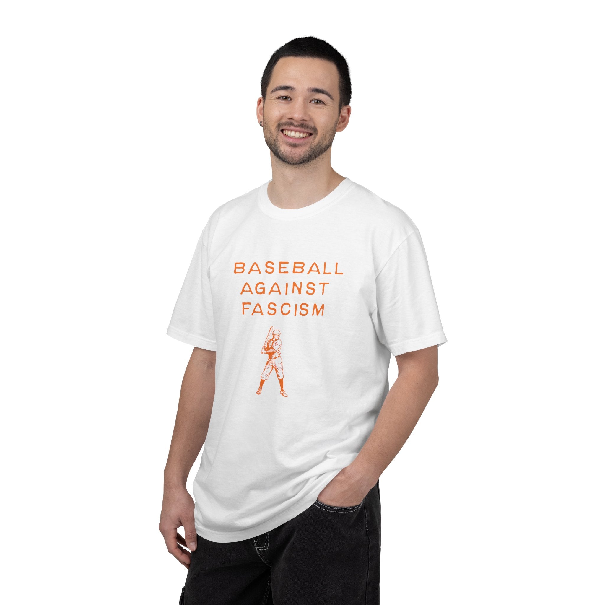 Baseball Against Fascism, Big Apple Night, Unisex Garment-Dyed T-shirt